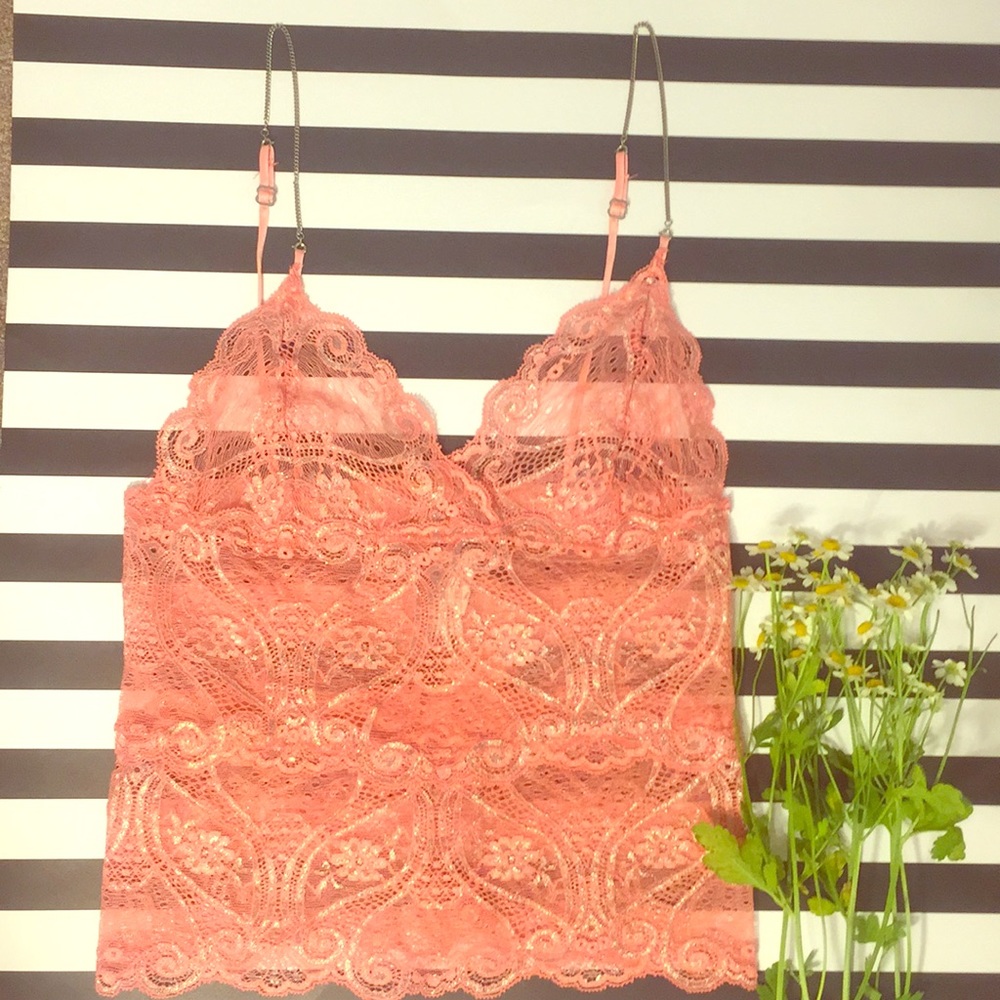 New Poleci Lace Camisole Sizes Small & Large Pink